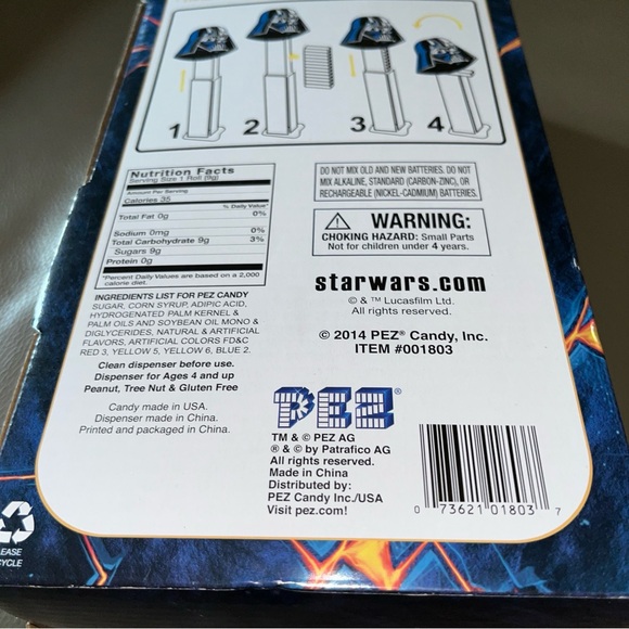 2014 GIANT 12” PEZ DARTH VADER STAR WARS WITH SOUND Candy Roll Dispenser #001803 - Picture 9 of 16